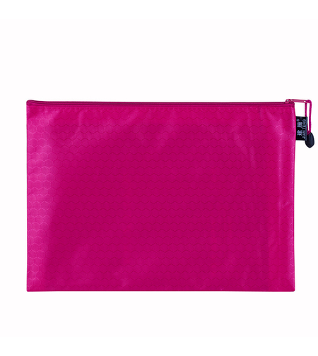 Текстилна папка с цип B4, Розова