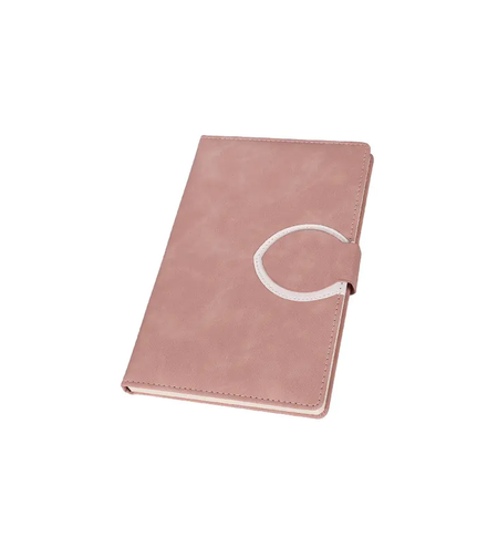 Бележник еко кожа с магнитно закопчаване Розов