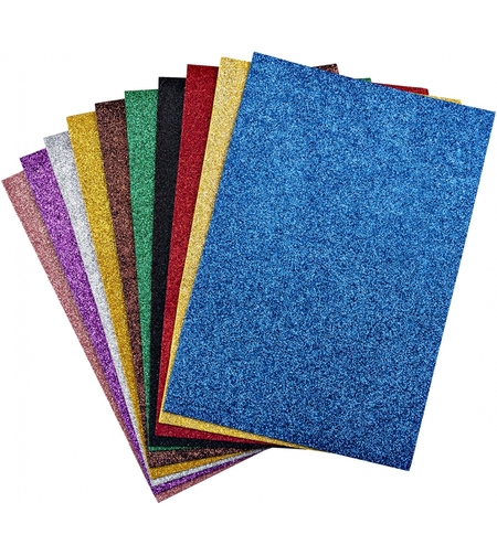 Гланциран картон с брокат Nova Color 50x70 см – 10 цвята