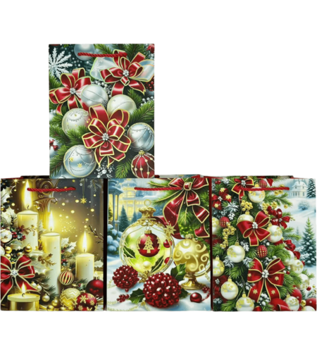 Коледна хартиена торба C225