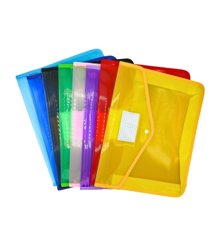 PVC папка с бадж и копче + плат с разширение 8 цв, B4