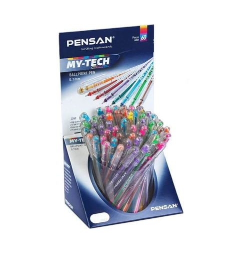 Химикалка Pensan - My Tech TC Ball 0.7 мм 8цв. микс