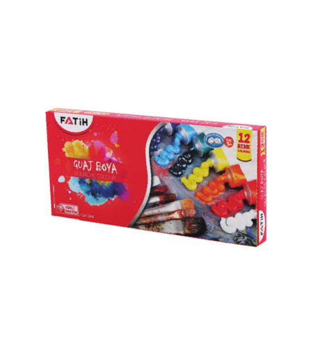Темперни бои Fatih - Комплект от 12 цвята x 12 мл