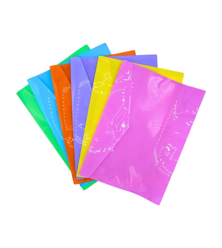 PVC папка с копче B4, 6цв.
