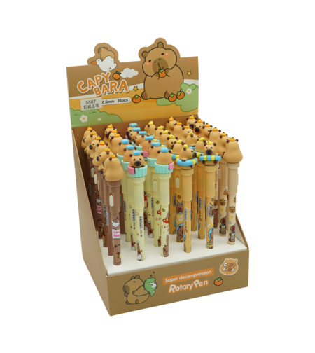 Детска химикалка с фенерче и въртяща се играчка  