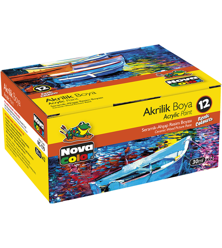 Акрилни бои Nova Color 12 цвята 30мл.