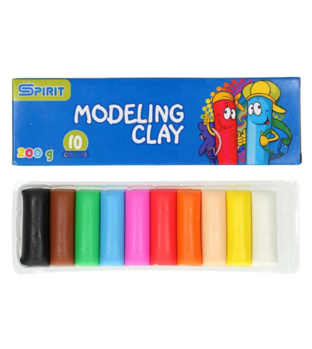 Пластилин Спирит 10 цв. 200гр.