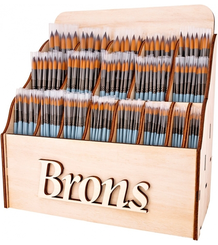 Brons Brush Art Дисплей с професионални четки за акварел и акрил – 432 бр.