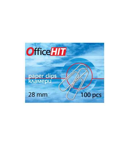 Кламери 28мм никелирани оп.100