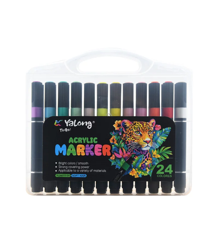 Акрилни маркери Yalong 24цв.