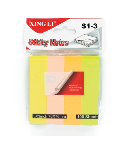 Самозалепващи индекси неон - 76х19 мм., 100л.