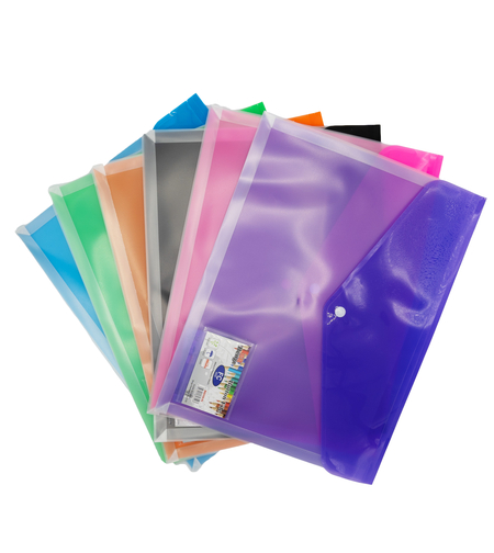 Папка с разширение и копче А4+, 6 цв.