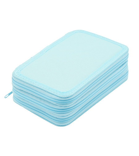 Несесер 3 ципа Лукс, Светло син