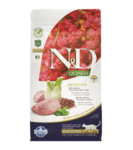 N&D Cat Quinoa Digestion Lamb - Киноа и телешко за храносмилателна система