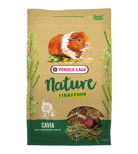 VERSELE LAGA Nature Fibrefood Cavia - храна за добро храносмилане, възрастни и капризни морски свинчета