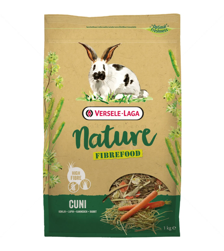 VERSELE LAGA Nature Fibrefood Cuni - храна за добро храносмилане, капризни и възрастни зайци