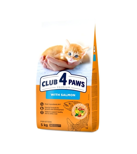 CLUB 4 PAWS CAT KITTEN WITH SALMON – ХРАНА ЗА БЕБЕ КОТКИ