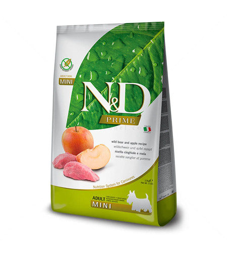 N&D Prime Dog Adult Mini с глиганско месо и ябълка за кучета от дребни породи над 1 година