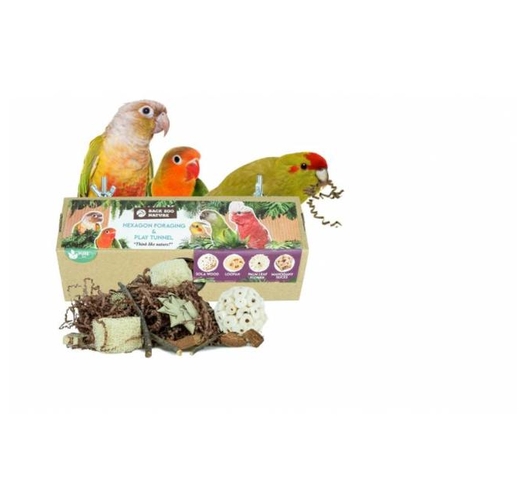Играчка за Папагали Back Zoo Nature – Шестоъгълен Тунел за Храна и Игра