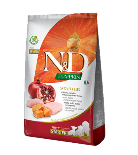 N&D Dog Pumpkin Starter с пилешко месо, тиква, нар за кученца в периода на отбиване до 2 месечна възраст