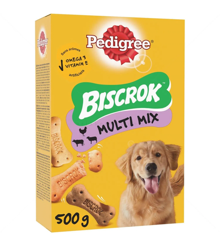 Кокалчета с пилешко, говеждо и агнешко месо PEDIGREE Biscrok Multi mix, 500 гр