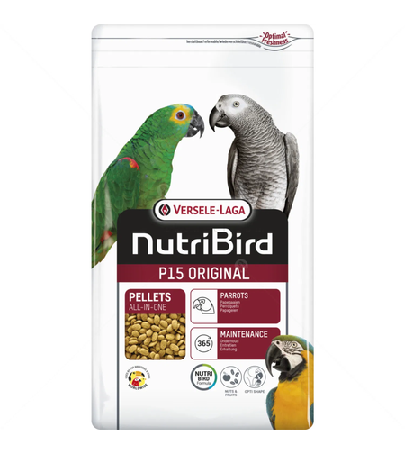 VERSELE LAGA NutriBird P15 Original -пълноценна гранулирана храна за големи папагали