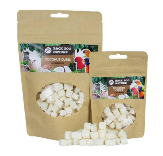 Лакомство за Папагали Back Zoo Nature – Кокосови Кубчета, 250 грама