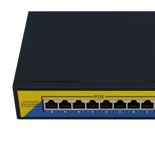 10-портов управляем (smart managed) PoE мрежов комутатор; 10 х 10/100Mbps Fast Ethernet порта