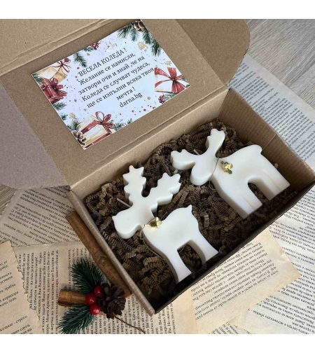 Коледна кутия еленчета вариант 2