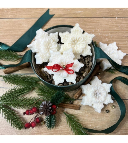 Коледна кутия снежинки 3бр - вариант 2