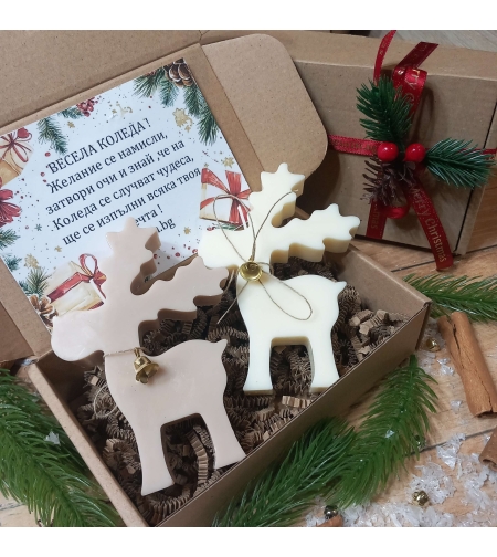 Коледна кутия еленчета вариант 1