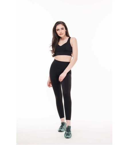 Спортен сет за фитнес Black Cross Back