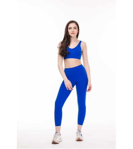 Спортен сет за фитнес Royal Blue Cross Back
