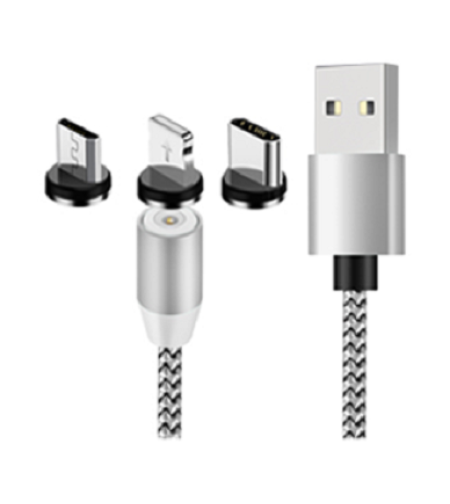 МАГНИТЕН USB КАБЕЛ СРЕБЪР (200)