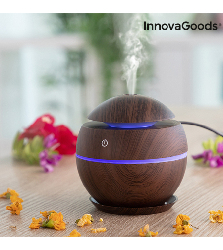 Мини Овлажнител Ароматизатор Dark Walnut InnovaGoods