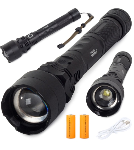 Bailong Tactical Strong LED XHP50 USB Zoom фенер