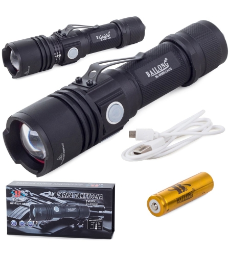 Военен фенер Bailong cree usb xm-l t6 w556