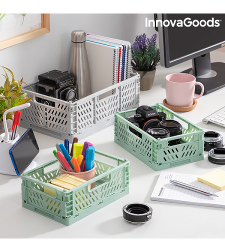 Комплект от 3 сгъваеми и подреждащи се кутии органайзери Boxtor InnovaGoods