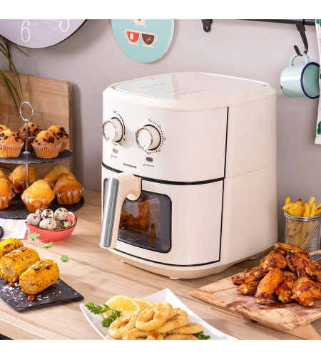 Фритюрник без Мазнина InnovaGoods Vynner Pro 6500 Неръждаема стомана Сметана 1700 W 6,5 L