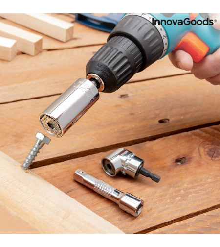 Универсален Гаечен Ключ с Аксесоари Uniscrew InnovaGoods