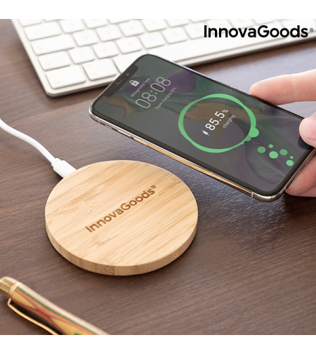Безжично бамбуково зарядно устройство InnovaGoods