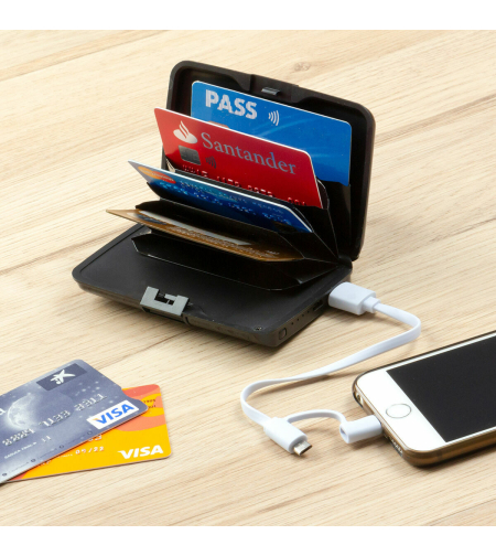 Картодържател с RFID Блокиране и Захранваща Банка Sbanket InnovaGoods