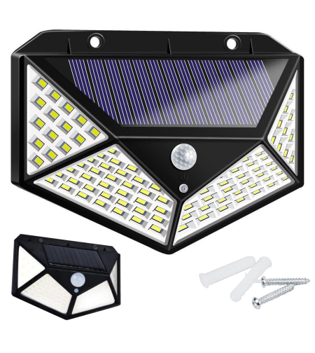 Соларна лампа със сензор за движение 100 led