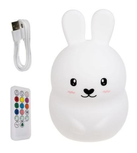 RGB нощна лампа с дистанционно управление - заек