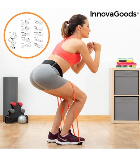 Колан с Ленти за Съпротива за Дупе и Ръководство за Упражнения Bootrainer InnovaGoods