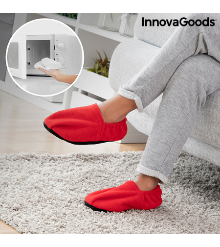 Домашни Чехли, Затоплящи се в Микровълнова Печка InnovaGoods Червен