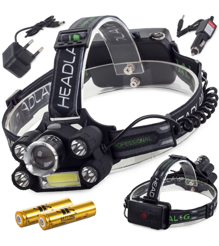Челник Bailong 5x led + cob cree xm-l t6