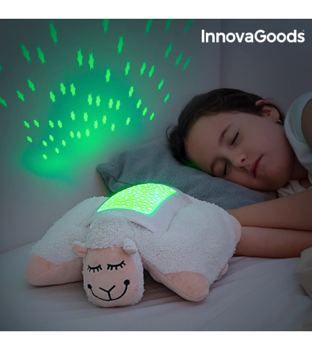 Плюшена Играчка Овца с LED Проектор InnovaGoods