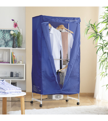 Преносим Електрически Сушилник за Дрехи с 2 Височини Dupledry Blue InnovaGoods 1200 W