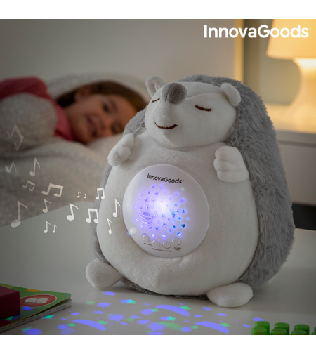 Плюшен таралеж с бял шум и проектор за нощна светлина Spikey InnovaGoods